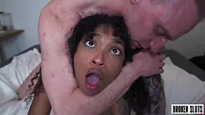 Why is this ebony college girl sweeter than chocolate when she rides cock doggystyle?