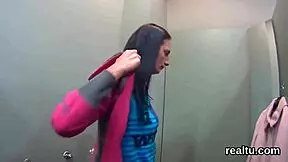 hey this cute czech girl gets seduced in the mall stripped with clothes ripped then rides hard in pov amateur action