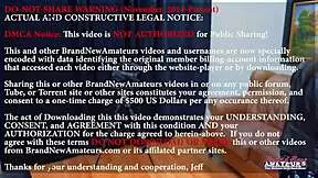 NERDY BRUNETTE HAZEL O'CONNOR DEEP FINGERS HER PUSSY AND SUCKS COCK