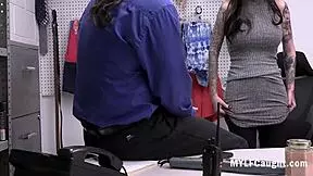 Brooke Lyn Rose Got Caught Stealing, And The Cop Just Fucked Her In The Garage!