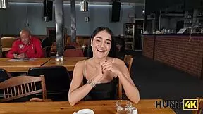 hunt4k hunter found a pretty petite 18+ babe ara mix in a cafe and showed her real sex in the toilet