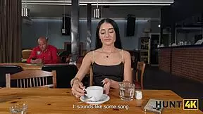 hunt4k hunter found a pretty petite 18+ babe ara mix in a cafe and showed her real sex in the toilet