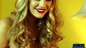 Petite blonde milf Kenna James strips down slowly, revealing her amazing body in softcore scene