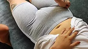 Hey, touching and adoring this spectacular fat tight vagina in leggings