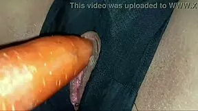 skinny girl in milking scene