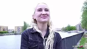 Wow, this skinny blonde teen 18+ Daruma Rai gets picked up for a rough casting fuck in Berlin! 🔥