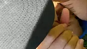 Teen babe gives deepthroat blowjob outdoors after yoga in pov with cumshot on tits