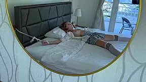 i tied up this cute babe in stockings, no escape from my tickling and bondage