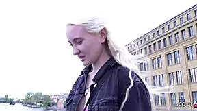 Wow, this skinny blonde teen 18+ Daruma Rai gets picked up for a rough casting fuck in Berlin! 🔥