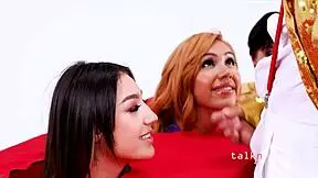 i'm in this freeuse game show fuckin three teen pussies