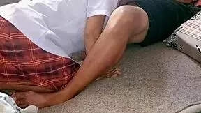 story of a quick cum session inside and outside my juicy area with the delivery driver