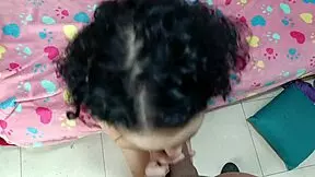 Hot stepsister gives deep throat then I fuck her pussy hard and cum on her face