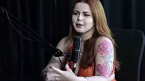 ruiva shows huge tits after interview