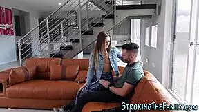 I rub that stepdaughter teen pussy then plow her hard in taboo style