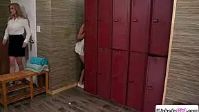 Teen steals lingerie, gets caught and fucked by milf! 😏