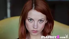 auburn petite 18+ teen 18+ exposing amazing body after hot striptease for playboy