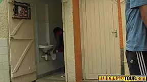 Amateur black teen hints at enjoying interracial blowjob with monster cock friend