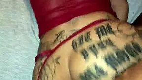 Hot brunette gags on cock, then assfucking.