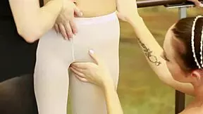 aaliyah love and ashley stone lick hairy pussies, bound and gaping