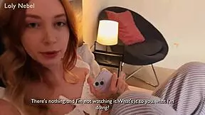 Caught stepsister watching porn, fucked her tight pussy 😏