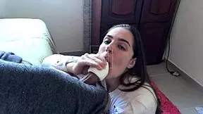 Best scenes of cumming on young girl with perfect body, creampie anal blowjob handjob?