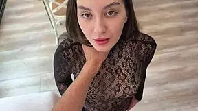 Step sister in a torn costume gets roughly fucked doggystyle but ends up with an unexpected creampie inside her tight pussy