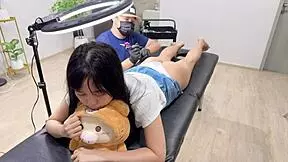 Cute girl seduces tattoo artist in horny doggystyle orgasm!