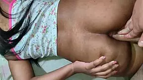 Innocent little fox gets a lot of dick in her big ass until they cum on her butt