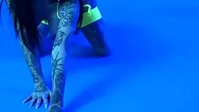 Joanna Angel slips out of neon lingerie seductively 😘