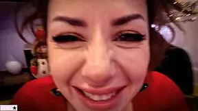 stepmom fulfills stepson's christmas wish with taboo pov cowgirl