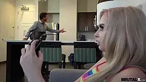 Lexi Lore gets dominated by her horny stepdad in hardcore action, riding his monster cock in doggystyle