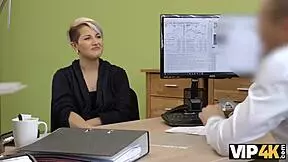 Agent Calls Lussy Sweet For A Date But She Fucks Him At The Office