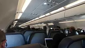 I gave a public airplane handjob and blowjob to lexi aaane