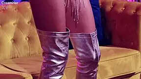 Petite brunette lets lucky stud pound her tight pussy and cum inside