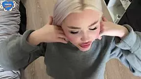 oh man, this hot blonde with tattoo rides my cock so good and swallows all my cum, feeling every bit in her chubby body