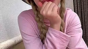 Feeling so horny while squirting in my garden with my neighbor watching