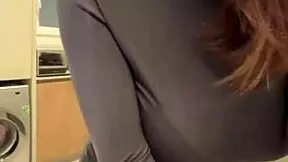 Jerking off on stepmom's big tits in homemade video