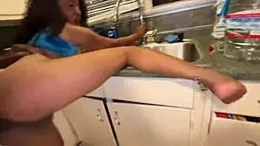 Hot Ebony Anal Addicted Teen 18+ Fuck Stepdad In The Kitchen Creamy Teen 18+ Asshole Risky