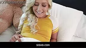 Stepbrother fucks stepsister's wet tight pink pussy