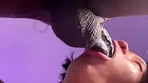 brunette says goodbye to stepbrother with big black cock deepthroat