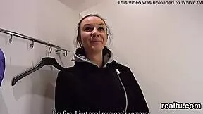 Adorable Czech Kitten Seduced in Hypermarket! Drilled in POV with Huge Cock!