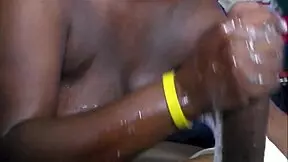 girl gets cum in mouth from young gay blowjob handjob