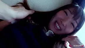 Curvy Japanese Teen 18+ With Big Natural Tits Get First Time Creampie By Older Guy At Uncensored Full Pov Sex