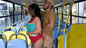 Student flashed and fucked on public bus