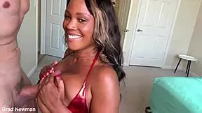 after the beach, august skye and brad newman dive into hot blowjob and curvy pov action