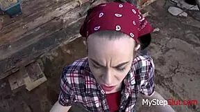 pov outdoor camp fuck with young daughter tali dova includes blowjob and cum