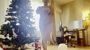 Naked tattooed girl touch her sexy body