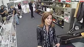 Petite Brunette Licks Ass Before Getting Bent Over And Fucked Doggy In Office