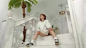 young student girl arrived for nude photoshoot with shaved pussy 😉