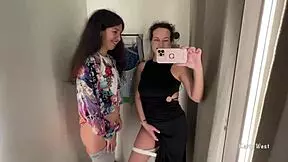 uh those two horny bitches getting wild in the public locker room y'know